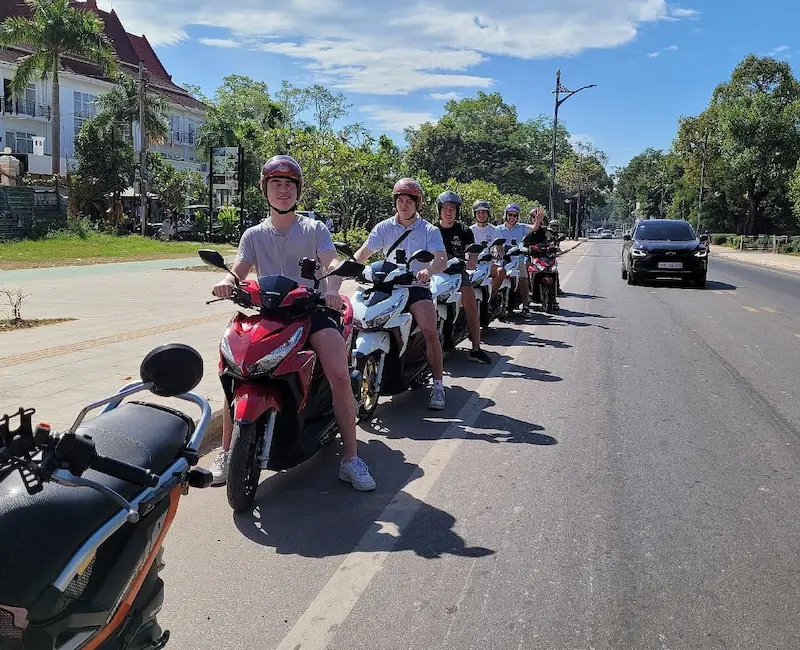 Motos on the road